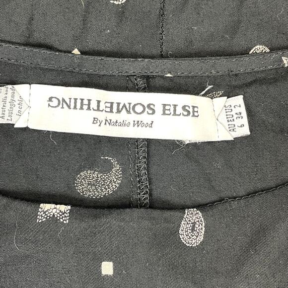 Something Else by Natalie Wood Black Paisley Cutout Mini Dress US 2 - Picture 6 of 9